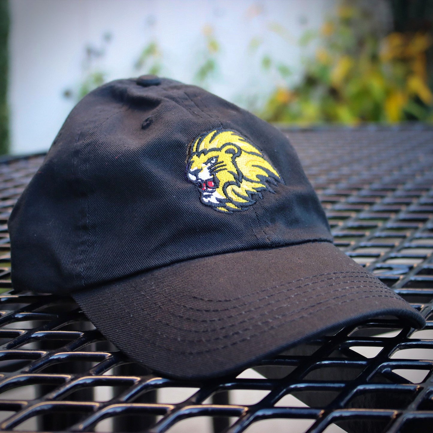 Black Hat Lions Embroidery
